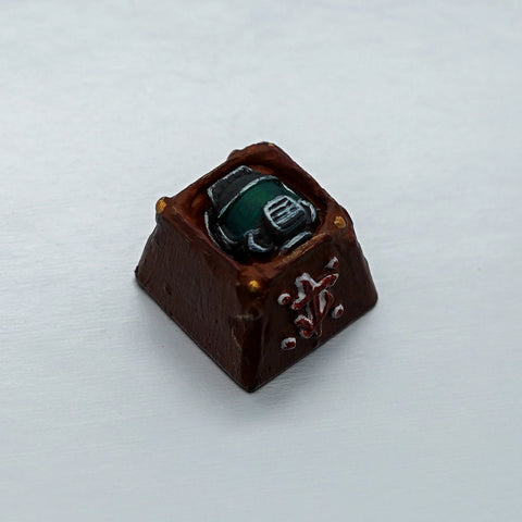 Doom Helmet Keycap - Acrylic Keycap - Hand Painted Keycap - KEYCAPIST