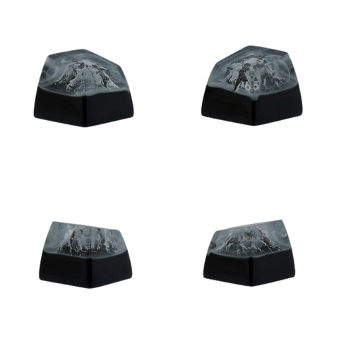 The Snowy Mountain Hand Painted Keycaps - KEYCAPIST