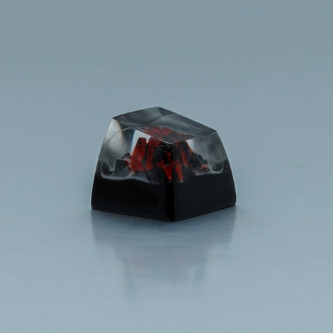 The Volcano Keycap - Hand Painted Volcano Keycap - KEYCAPIST