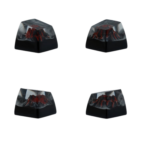 The Volcano Keycap - Hand Painted Volcano Keycap - KEYCAPIST